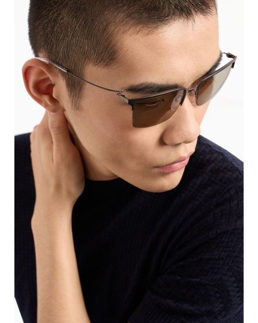 Emporio Armani Multicolor Square Sunglasses for men