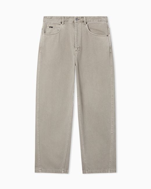 Emporio Armani Gray Denim Capsule Collection J80 Buggy Twist-Fit Jeans for men