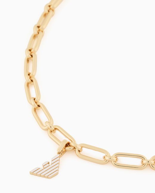 Emporio Armani White Tone Brass Charm