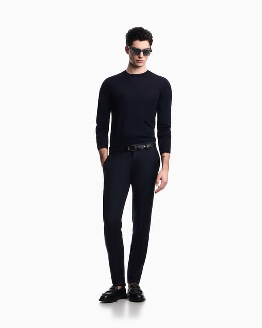 Emporio Armani Blue Pullover Essential for men