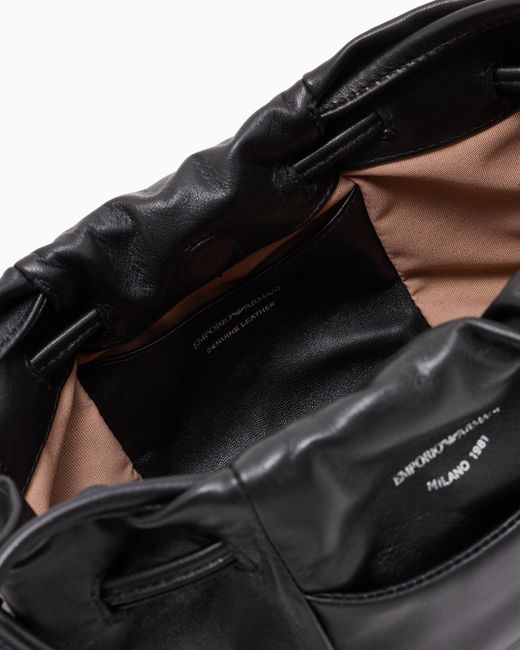 Borsa A Tracolla Piccola Con Coulisse di Emporio Armani in Black