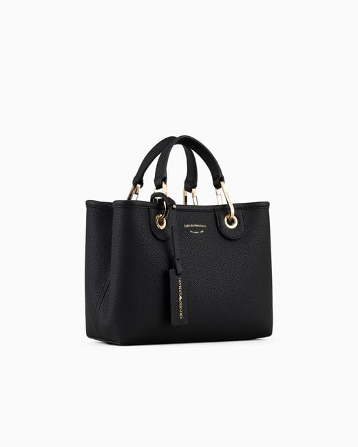 Emporio Armani Black Shopper Bag With Pouch And Adjustable Strap Essential
