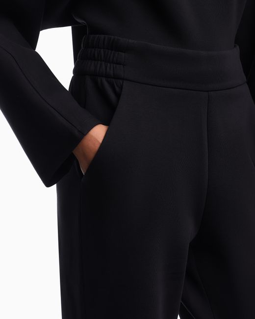 Emporio Armani Black Double-Jersey Trousers