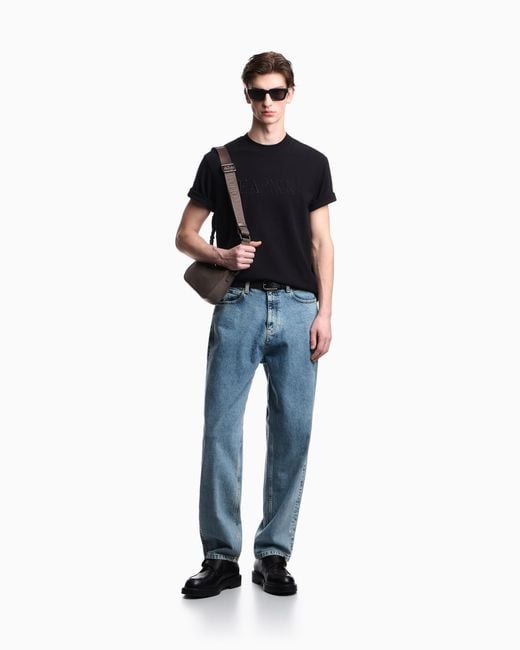 Emporio Armani Black Jersey T-Shirt for men