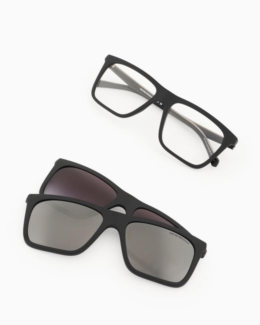 Emporio Armani Gray Square Sunglasses for men