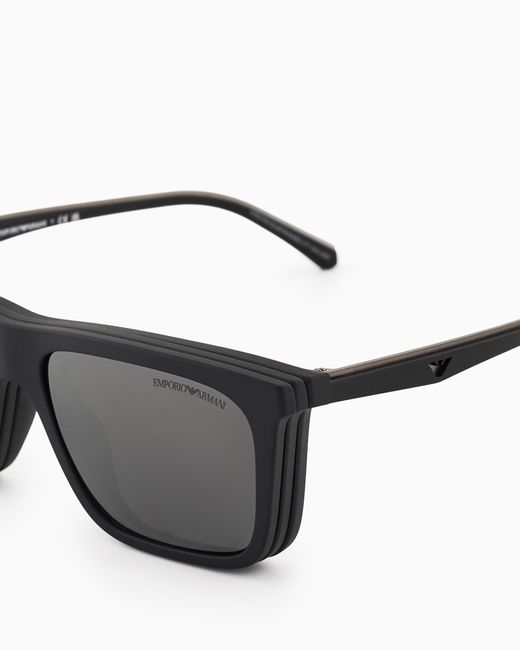 Emporio Armani Gray Square Sunglasses for men