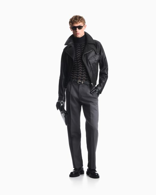 Emporio Armani Blue Turtleneck Sweater for men