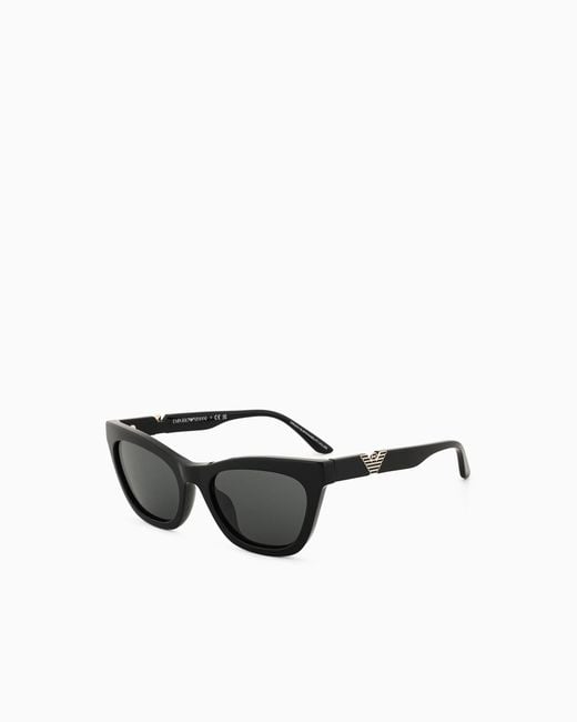 Emporio Armani Black Cat-Eye Sunglasses
