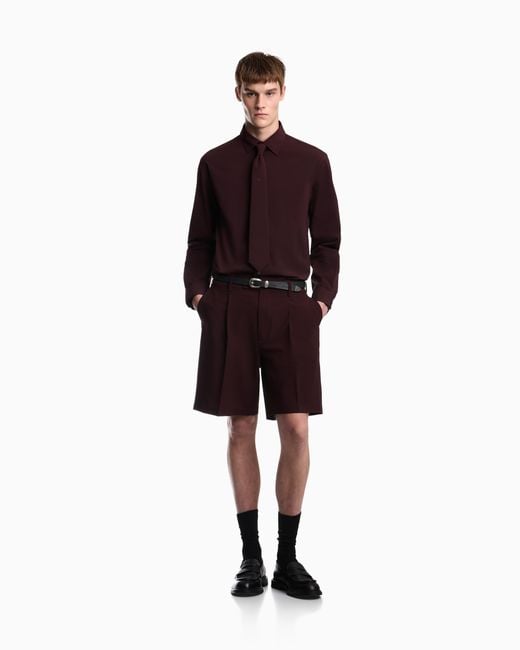 Emporio Armani Purple Regular Fit Shirt for men
