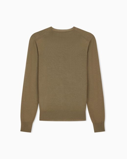 Emporio Armani Green Pullover Essential for men