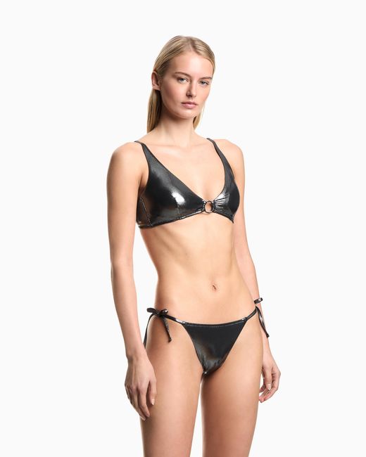 Emporio Armani Metallic Triangle-Bra Bikini