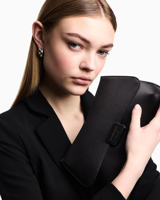 Emporio Armani Black Evening Clutch
