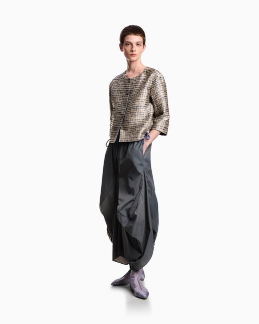 Emporio Armani Multicolor Jacquard Jacket With Geometric Motif