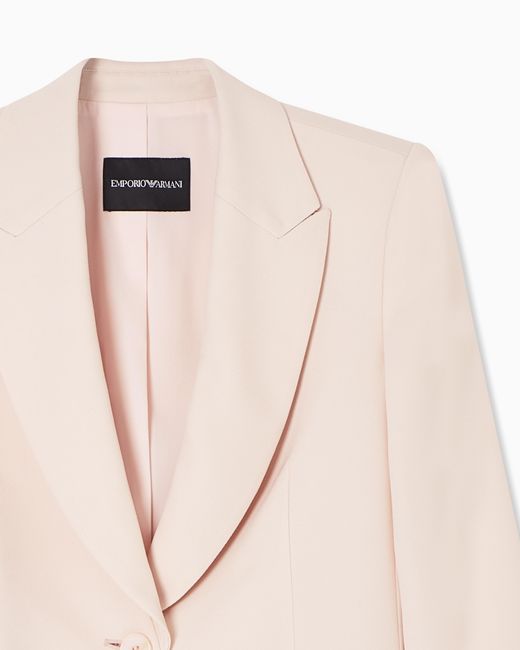 Emporio Armani Natural Single-Breasted Jacket