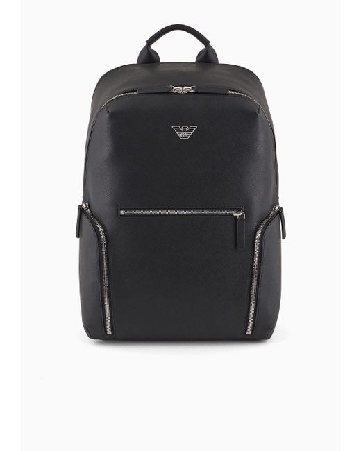 Emporio Armani Black Backpacks for men