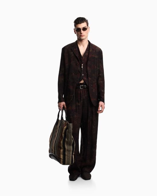 Emporio Armani Purple Single-Breasted Jacket for men