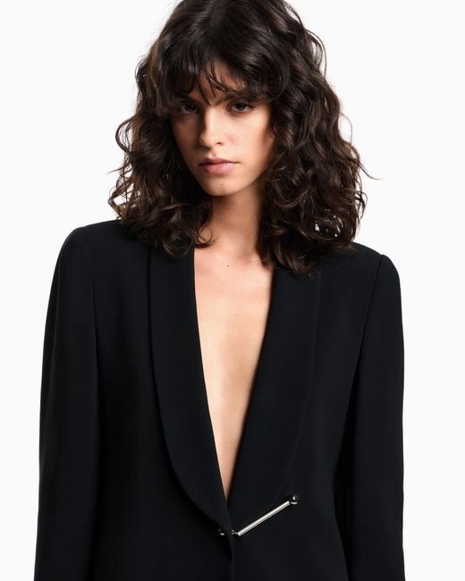 Emporio Armani Blue Jacket With Collar