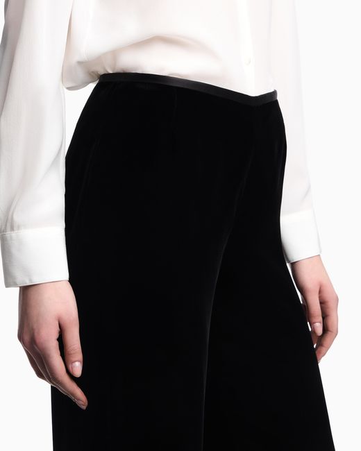 Emporio Armani Black Velvet Trousers