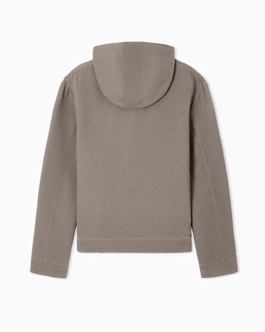 Emporio Armani Gray Icon Hooded Blouson for men