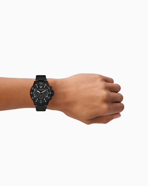 Emporio Armani Black World Explorer Solar Powered Watch for men