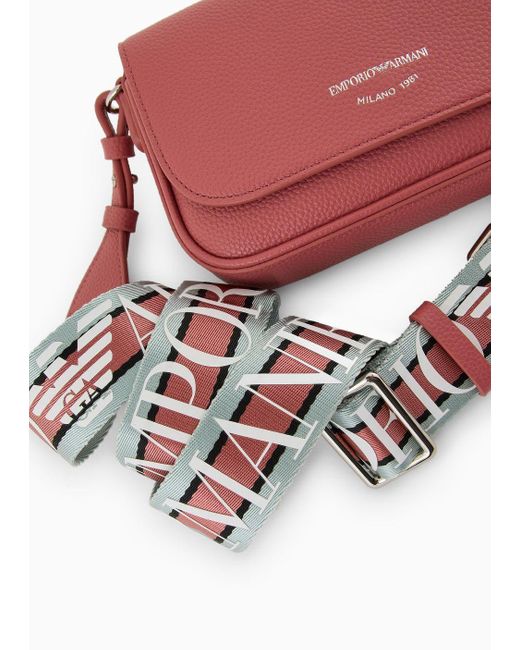 Emporio Armani Red Deer-print Mini Bag