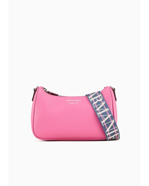 Emporio Armani Pink Baguette Bag With Deer Print