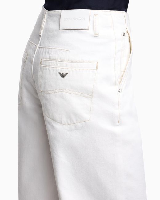 Emporio Armani White J2H Relaxed-Fit Jeans