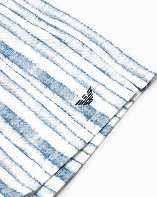 Short De Bain À Motif Abstrait Emporio Armani pour homme en coloris Blue