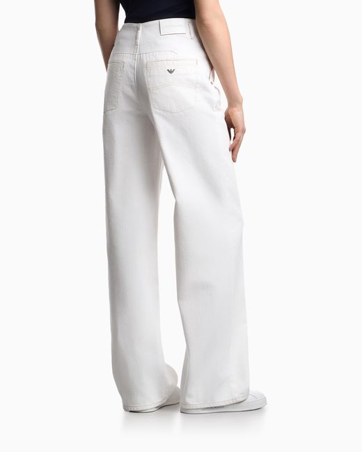 Emporio Armani White J2H Relaxed-Fit Jeans