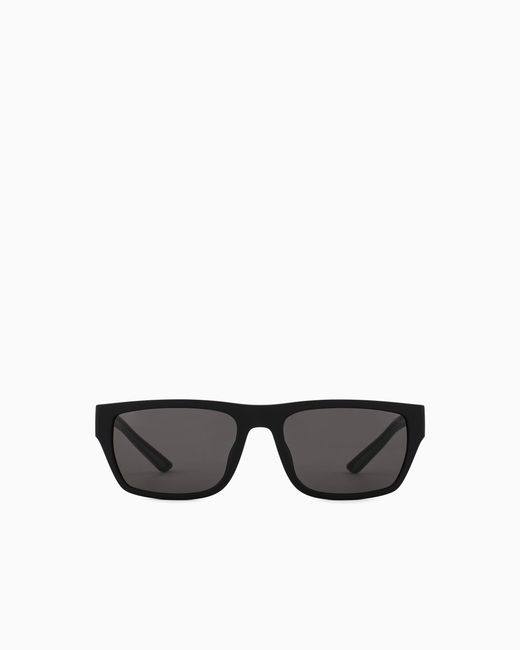 Emporio Armani Black Rectangular Sunglasses for men