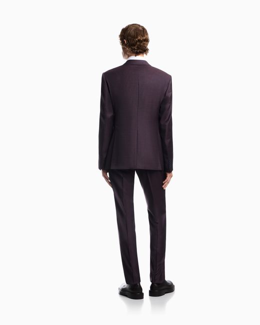 Emporio Armani Purple Lined Suit for men