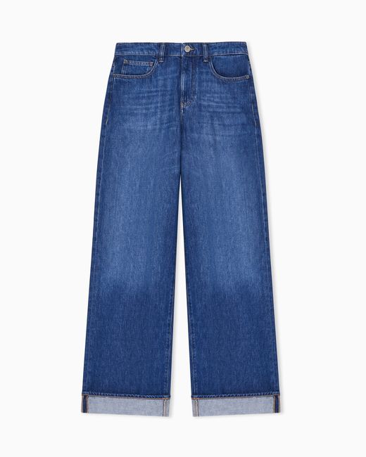 Emporio Armani Blue J8B Relaxed-Fit Jeans