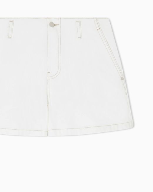 Emporio Armani White Regular-Fit Shorts