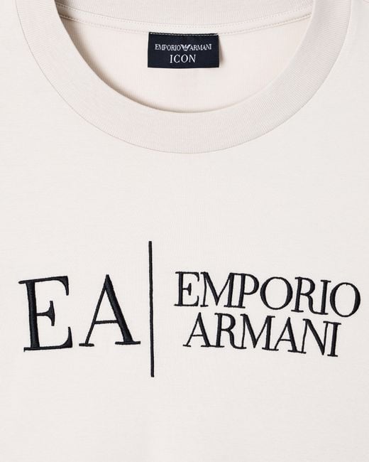 Emporio Armani White Jersey T-Shirt for men