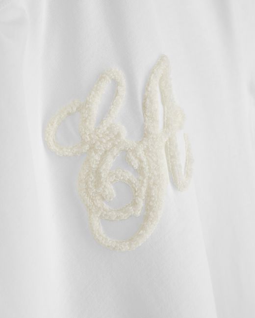 Emporio Armani White Supima Jersey T-Shirt With Signature Capsule Logo Embroidery