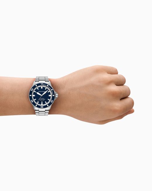 Emporio Armani Blue Sea Explorer Automatic Stainless Steel Watch for men
