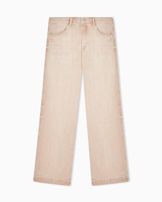 Emporio Armani Natural Eagle Club Washed Denim Jeans for men