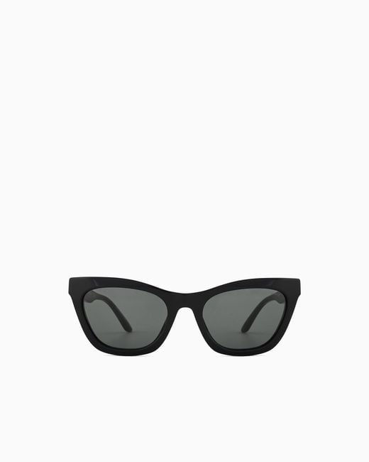 Emporio Armani Black Cat-Eye Sunglasses