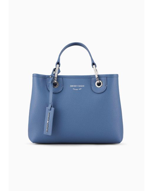 Emporio Armani Blue Kleiner Shopper Myea Bag Mit Hirschprint