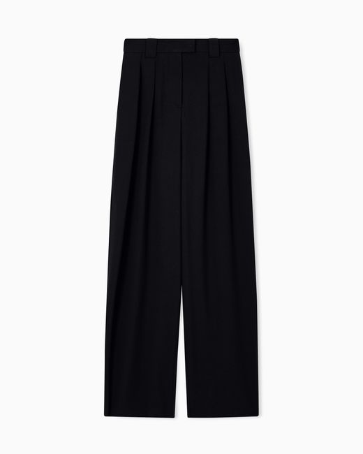 Emporio Armani Black Pleated Trousers