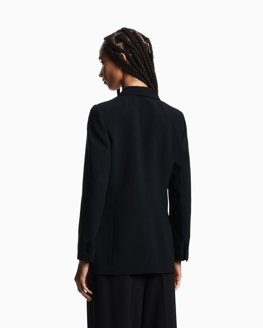 Emporio Armani Black Satin Blazer