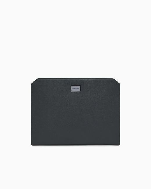 Emporio Armani Black Document Holder Pouch for men