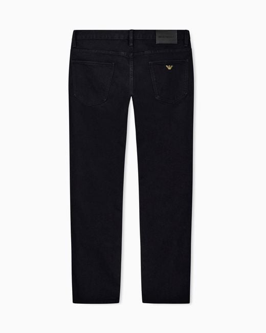Emporio Armani Blue Slim-Fit Five-Pocket Jeans for men