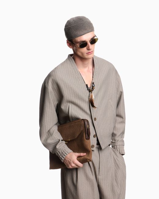 Emporio Armani Gray Trousers for men