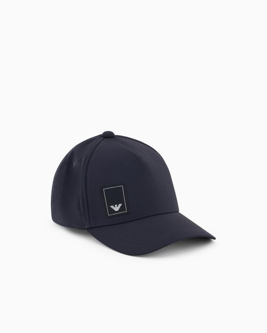 Emporio Armani Blue Travel Essentials Nylon Baseball Cap for men