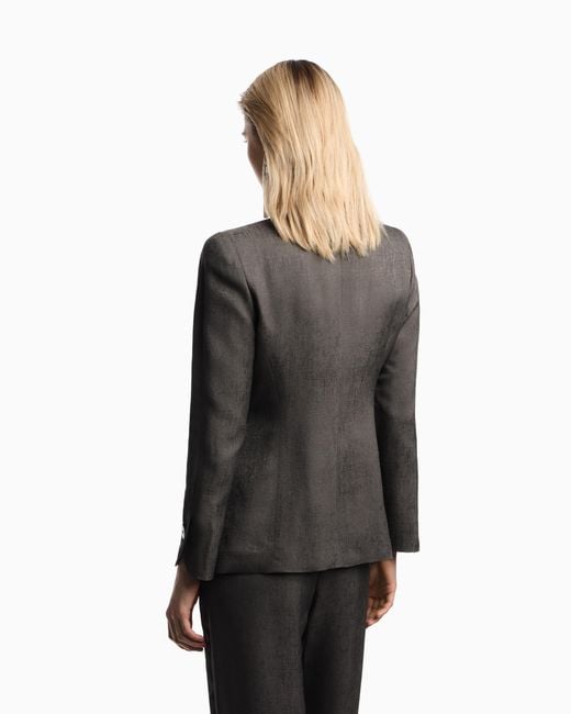 Emporio Armani Gray Icon Double-Breasted Jacket