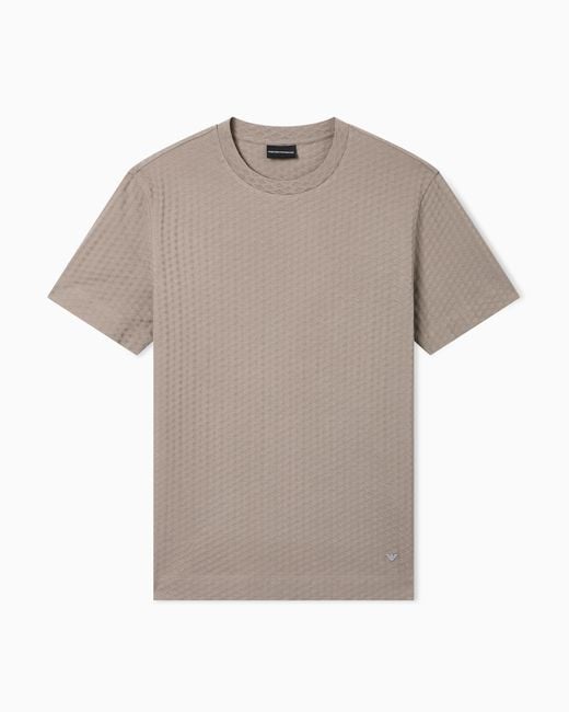 Emporio Armani Natural Us Exclusive Jacquard Jersey T-Shirt for men