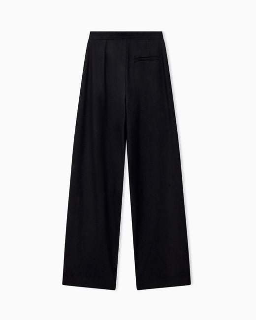 Emporio Armani Blue Trousers High-Waisted Wide-Leg