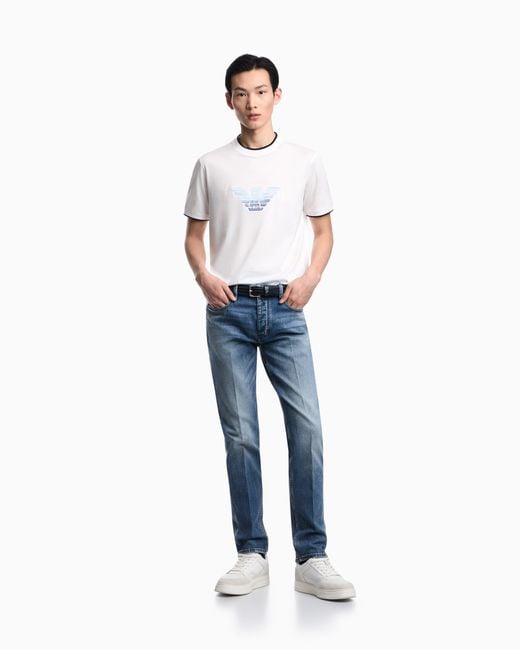 Emporio Armani White Slim-Fit T-Shirt for men