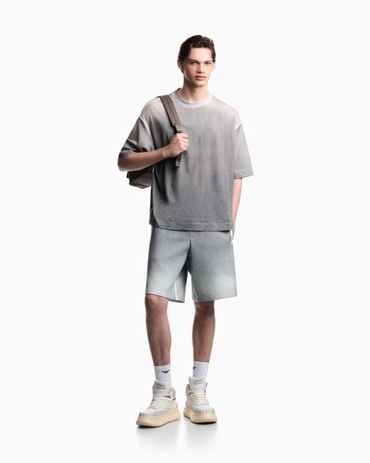 Emporio Armani Gray Oversized T-Shirt for men